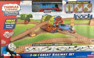 Thomas And Friends Trackmaster Motorized 5 In 1 Great Railway Set (all)