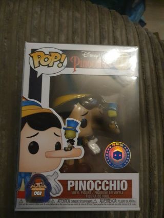 Pinocchio With Jiminy Cricket Funko Pop Vinyl Disney 617 With Pop Protector