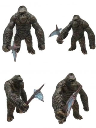 King Kong Pvc Action Figure 6.  5 " Black Gorilla Model High Detail W/ Battle Axe