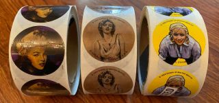 Your Choice - Vintage 1983 Marilyn Monroe Boxed In 250 Ct.  Sticker Rolls