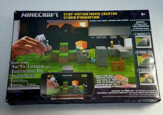 Minecraft Stop Motion Animation Studio Movie Creator Kit Complete In Open Box