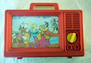 Unlicensed Walt Disney Mickey Mouse Wind Up Scrolling Musical Television Toy
