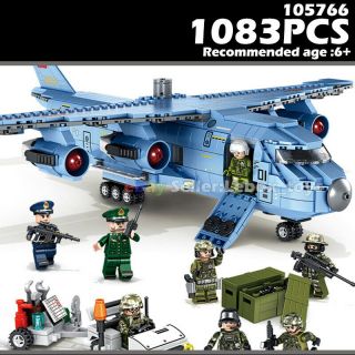 Building Blocks Military Series Transport Aircraft Boy Diy Model Set Toys Gifts