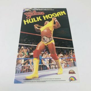 Wwf Ljn 1988 Series 5 Wrestling Superstars Hulk Hogan Poster Laminated Wwe Rare