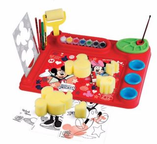 Mickey Mouse Artist Desk Stencil Faro Ages 5,  Toy Doll Play Girls Boys Paint