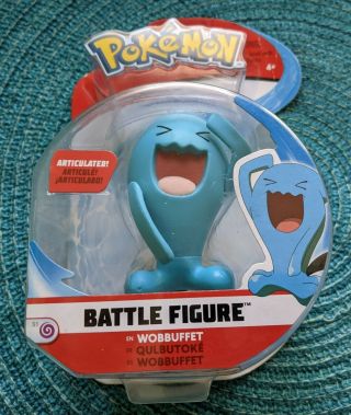 Wobbuffet Pokemon Battle Action Figure Blue Monster Toy 2018 Endurance Powers