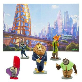 Disney Zootopia Figurine Playset 5 Piece Set Toys Cake Toppers