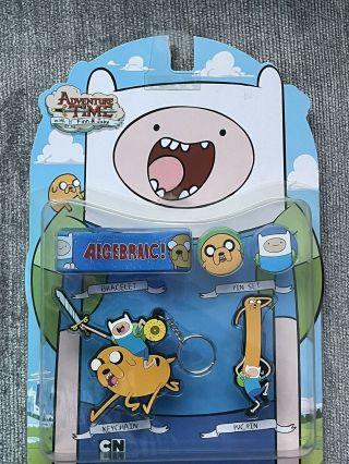 Adventure Time With Finn & Jake Keychain Bracelet And Pin Set Cartoon Network
