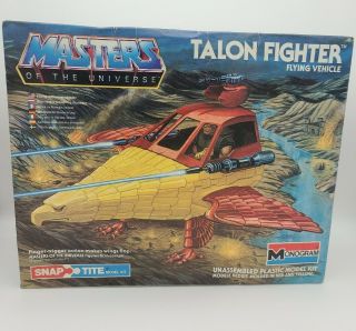 Vtg 1983 Monogram He - Man Masters Of The Universe Talon Fighter Model