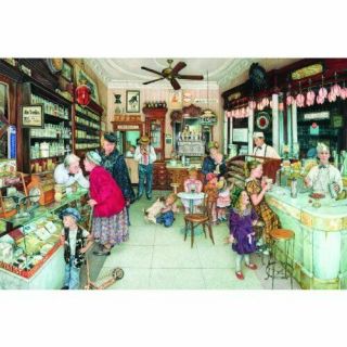 Soda Fountain - Old Fashioned Candy Store - 1000 Pc Jigsaw Puzzle