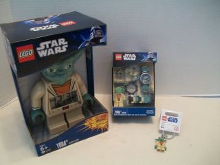 Lego 9002069 Star Wars Yoda Watch - Alarm Clock - Key Chain Bundle Nib 2009 - 10 - 11