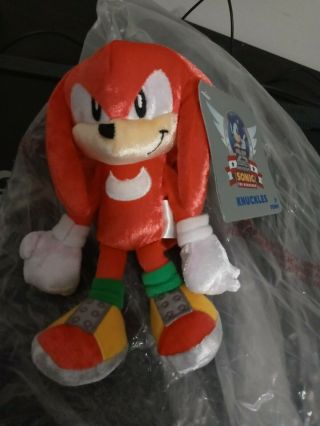 Tomy Sega Sonic The Hedgehog 25th Anniversary Knuckles 8 " Plush With Tags