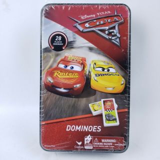 Disney Cars 28 Dominoes Set In Tin Box