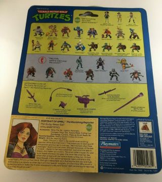 1992 TMNT April O ' neil The Ravishing Reporter Teenage Mutant Ninja Turtles 2