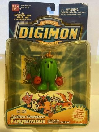 2000 Digimon Digital Monsters 1.  25 " Togemon Mini Action Figure Bandai Nib