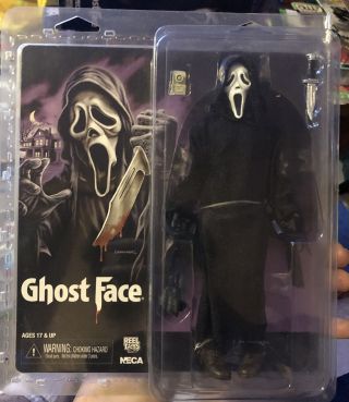 Neca Scre4m Ghostface (8 Inch) (clothed) Horror Action Figure Htf Reel Toys