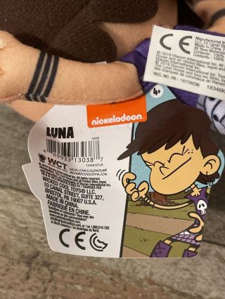 The Loud House Luna Nickelodeon Plush Toy 8” Nwt 3