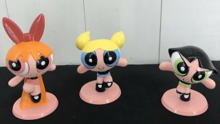 3 Powerpuff Girls Cake Toppers Bakery Crafts Bubbles Blossom Buttercup (1571)