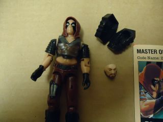 1984 Hasbro GI Joe Master Of Disguise ZARTAN Action Figure,  mask,  card 2