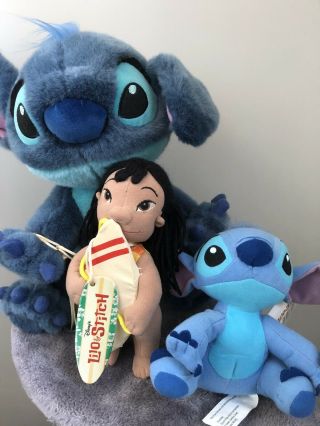 Disney Store Lilo 20cms And Stitch 30 Cms Soft Plush & Stitch Beanie