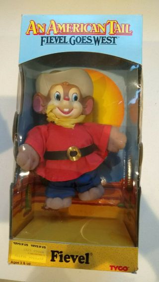 Tyco Vtg Toy An American Tail Fievel Goes West Fievel 5” Doll 1991 90s.  Boxed