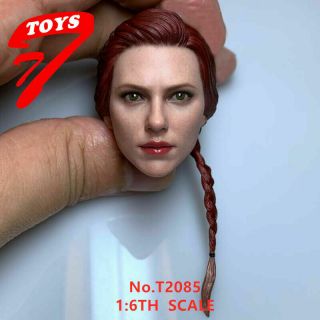 Tttoys 1/6 Black Widow 7.  0 Scarlett Johansson Head Sculpt Fit 12  Femal Figure