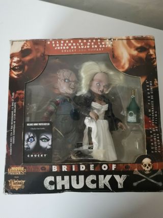 Mcfarlane Toys Movie Maniacs Bride Of Chucky Figure Set,  Chucky And Tiffany Set