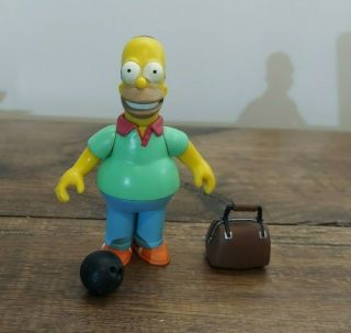 Playmates 2001 The Simpsons Wos World Of Springfield Pin Pal Homer Complete