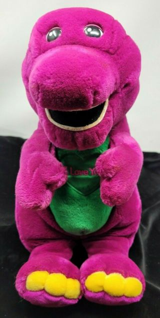 Vintage Singing Barney Dinosaur Plush Sing " I Love You Song " 11 In.