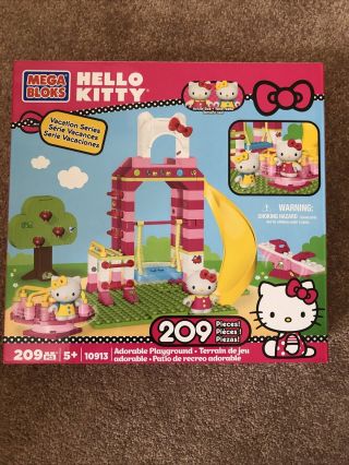 Hello Kitty Mega Bloks 209 Pc Adorable Playground Vacation Playset 10913