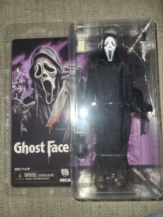 Nip Neca Scream Ghost Face Action Figure With Cloth Robe Horror Slasher