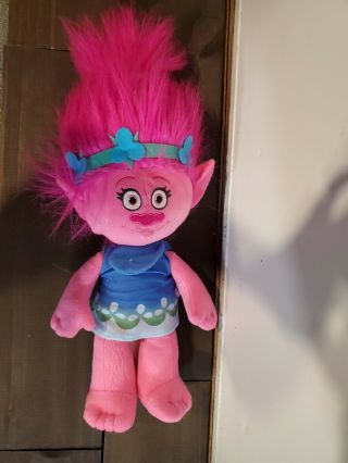 Dreamworks 2016 Poppy Pink 18 " Troll Plush Trolls Movie Stuffed Toy Doll