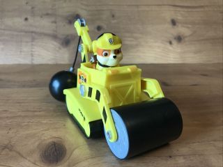 Paw Patrol Rubble Figure Steam Roller Construction Truck Vehicle Wrecking Ball
