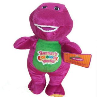 Cute Barney The Dinosaur Toy 11“ Sing I Love You Song Purple Plush Soft Toy Doll
