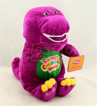 Cute Barney The Dinosaur Toy 11“ Sing I Love You song Purple Plush Soft Toy Doll 2
