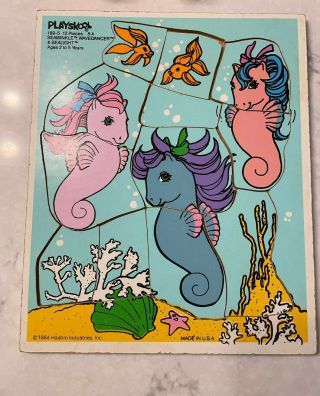 Hasbrovintage My Little Pony Puzzle 1984 Games & Puzzles/wooden Puzzles