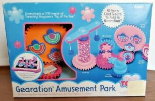 NIB 1998 Preschool TOMY Gearation Amusement Park 6 Gears Building Toy 2
