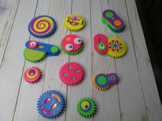 Tomy Gearation Magnets Gears Refrigerator Building Toy 11 Total