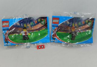 Lego Coca Cola Japan Soccer 4449 Defender & 4453 Goal Keeper Set Polybags