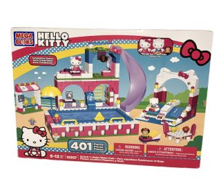Hello Kitty Mega Bloks 401 Pc Splash & Swim Water Park Playset 10957 -