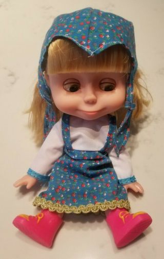 Talking Masha & The Bear Doll With Outfits Opens And Closes Eyes 10 Inches