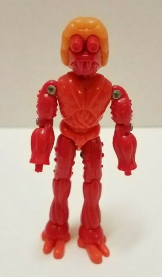 Vintage 1978 Mego Micronauts Membros Action Figure Orange Brain Alien Toy