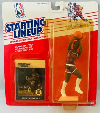 1988 Kenner Starting Lineup Slu Eddie Johnson Phoenix Suns Nba Basketball Figure