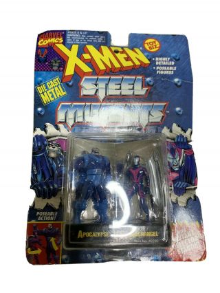 Marvel X - Men Steel Mutants Apocalypse Vs Archangel Toy Biz Figure Set