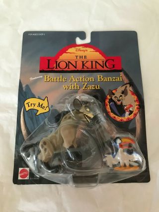 Lion King Battle Action Figures Banzai With Zazu Nip Vintage