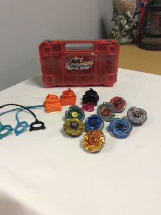 Beyblade Beywarriors Shogun Steel Carrying Case With 8 Beyblades And Accessories