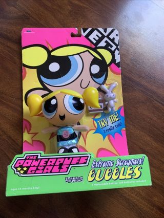 Powerpuff Girls Talking Doll Bubbles Cartoon Network Trendmasters 2000 Nib
