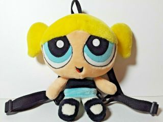 Vtg 2001 The Powerpuff Girls Bubbles Small Backpack Plush Stuffed Toy Doll 10 "