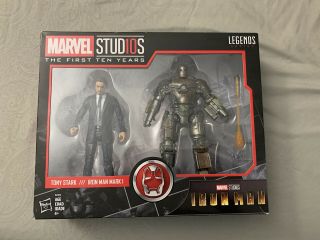 Marvel Studios First Ten Years Tony Stark Iron Man Mark 1 Legends 2 Pack Nib