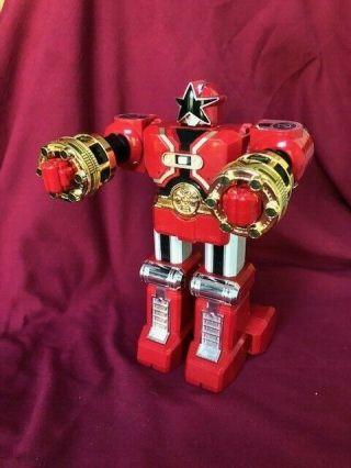 Vintage 1996 Bandai Deluxe Red Battlezord Battle Zord Power Rangers Zeo Punching 2
